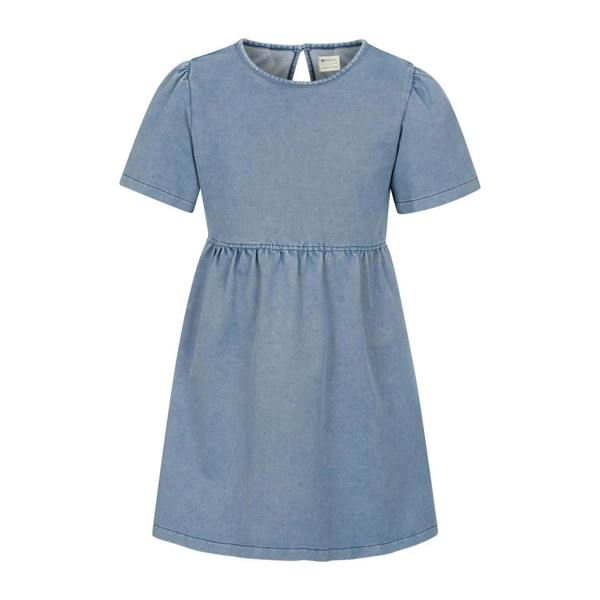 Mountain Warehouse Girls Elodie Plain Chambray Midi Dress - Blue - 