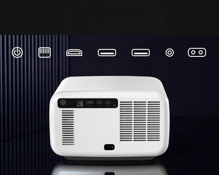 Everycom LCD projector Full HD 1080p – 1600 ANSI lumens, Android 15, 3x10W HiFi, autofocus, MEMC, HDR, 4K