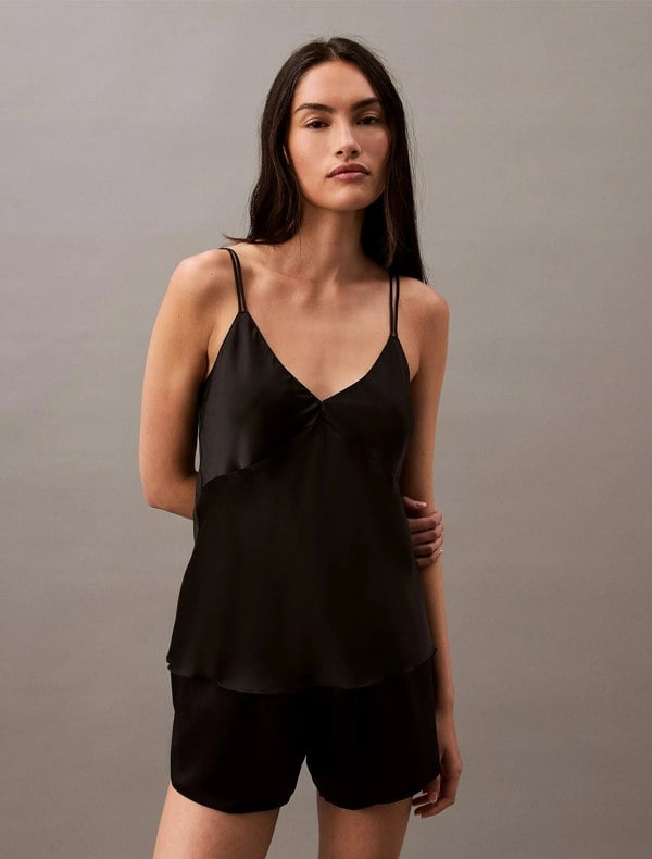 Calvin Klein CK INSTINCT Womens Cami Pyjama Top Black