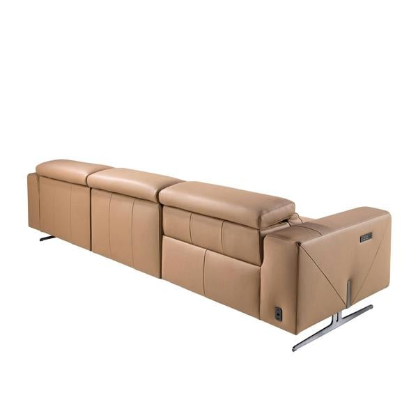 Angel Cerdá Brown leather chaise longue recliner sofa 6287/6286