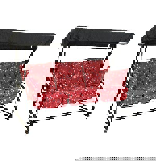 Pendulum 3 Seater Garden Hammock Swing with Cushions - Convertible Bed Rensaissance Rouge 190(L) x 160 (W) The Garden Furniture Shop