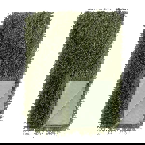 Furn Rowan Faux Fur Throw - Khaki Green