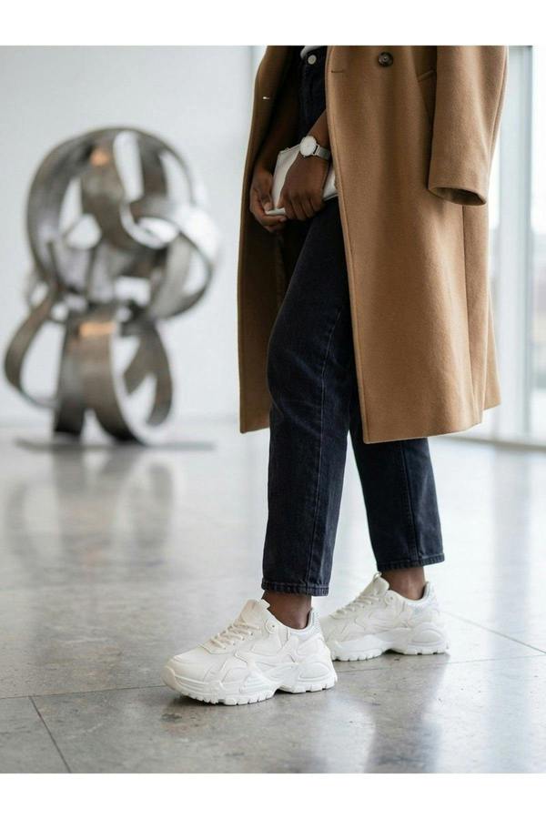 Ivy Studded Chunky Trainers - White