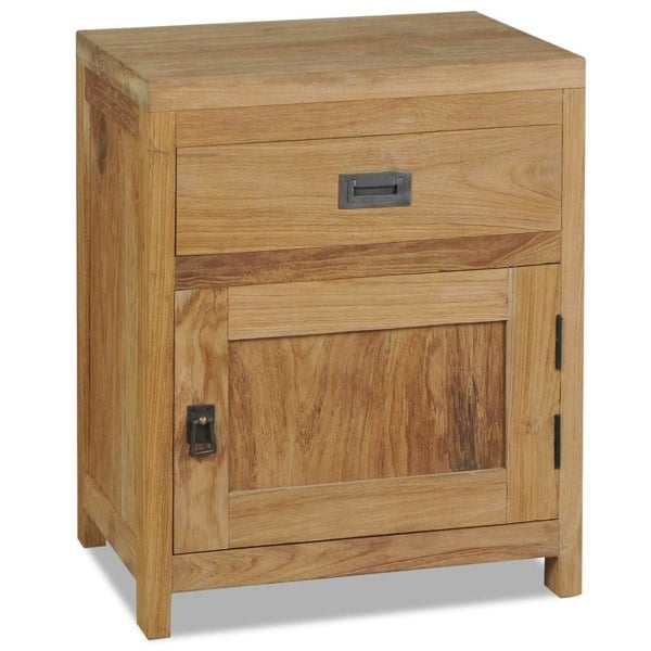 Berkfield Bedside Cabinet Solid Teak 40x30x50 cm