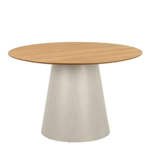 Furniture To Go Soli Round Dining Table in Oak/Grey 120x75cm