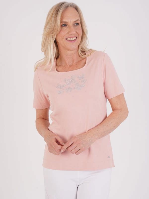 TIGI Butterfly Floral Embellished Top