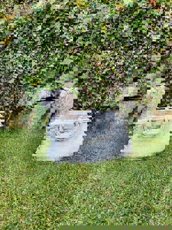 Puppy in Bag Stone Planter