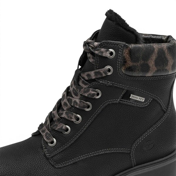 Tamaris Women’s Black Warm Lace-Up Winter Outdoor Ankle Boots - 26266-43