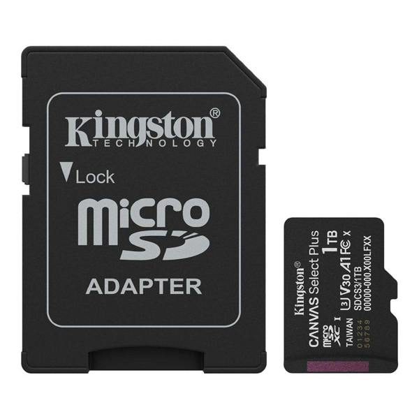 Kingston Canvas Select Plus MicroSD 150MBs Class 10 1TB with Adapter