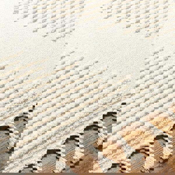 Livabliss Nora-Global Grey Ivory High Pile Fringe Rug