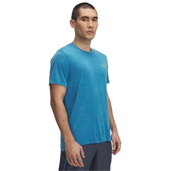 Under Armour Mens Launch Camo Regular Running T-Shirt - Blue - 