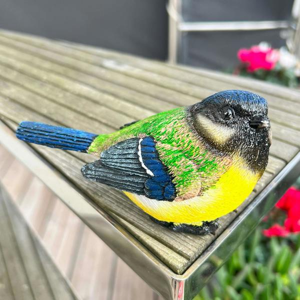 Farmwood Set 3 British Bird Garden Ornaments Robin, Sparrow & Blue Tit