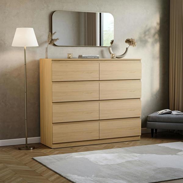 Vida Designs Denver 8 Drawer Chest, Black