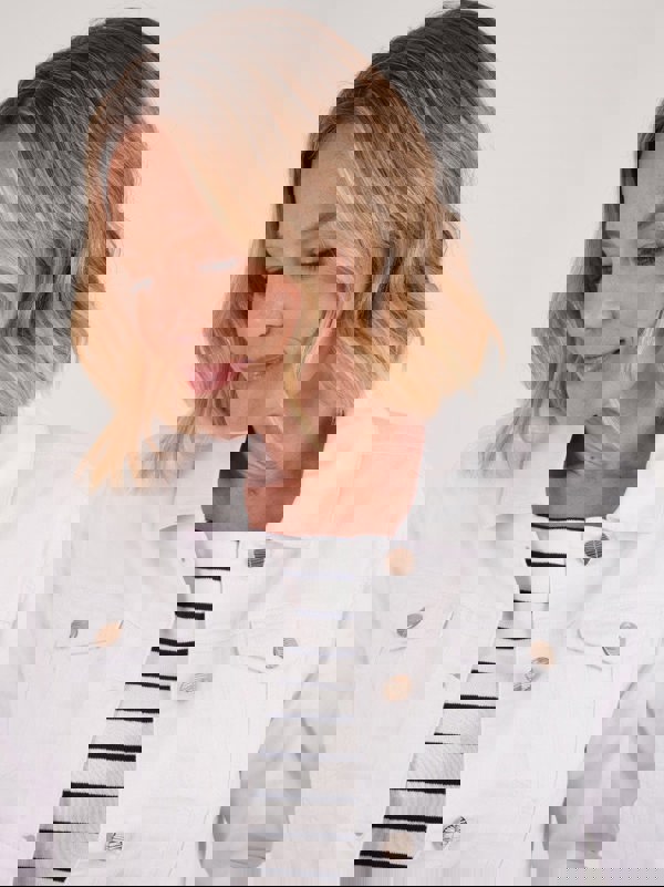 PennyPlain Denim Style Jacket - White Wash