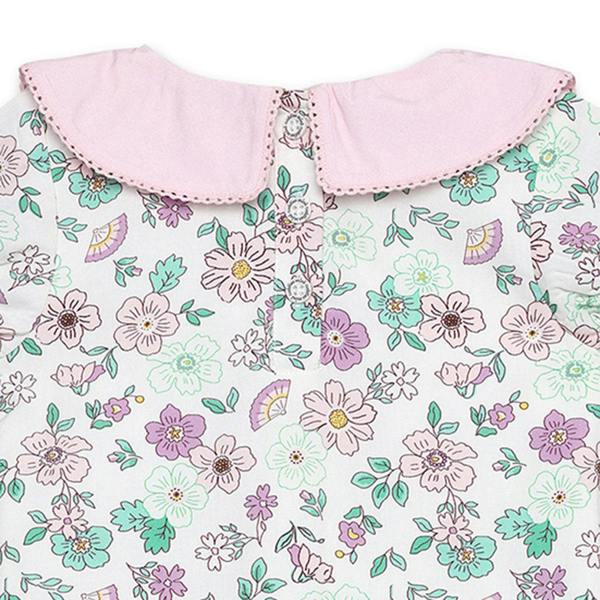 Mini Cuddles Baby Girls Floral Print Dress, Multicolour