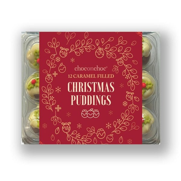 CHOC ON CHOC Caramel Filled Christmas Puddings