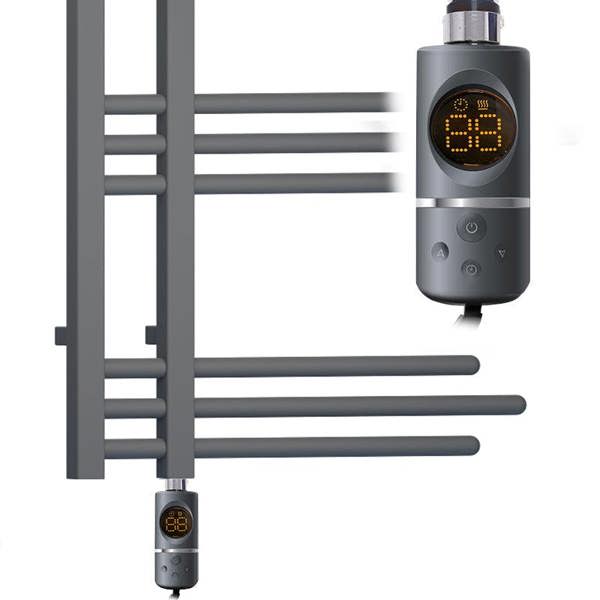 MYHOMEWARE Anthracite Grey 500 x 1200mm Electric Bathroom Designer Towel Rail Radiator Heater - Thermostatic AF Pre-Filled Model Sydney