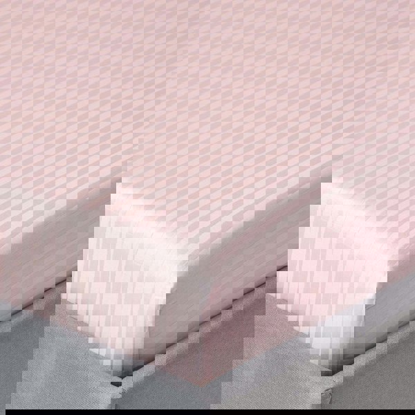 HOMESCAPES Silky 330 TC Egyptian Cotton Satin Stripe Fitted Sheet – 30 cm Deep