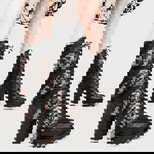 Lamoda Don't Even Black Western Ankle Boots Edgy Chic Fashion Statement
