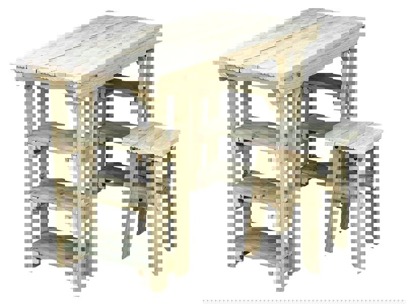 Garden Potting Table – 150cm Multi-Purpose Wooden Workbench with chair ideal for Planting, Gardening, and Outdoor Storage