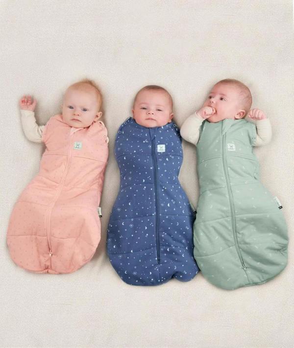 Organic Winter Cocoon Swaddle Sleeping Bag - Sage - 2.5 TOG