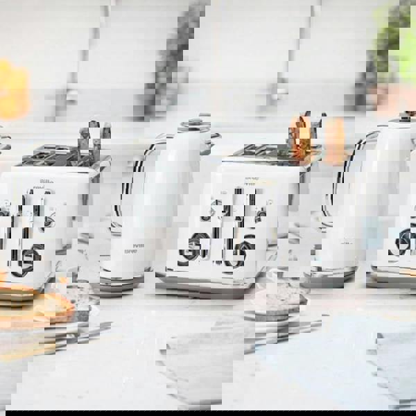 Breville Mostra VTT937 4-Slice Toaster Stainless Steel White