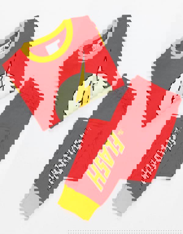 DC Comics Boys Red The Flash Long Sleeve Long Leg Pyjama Set