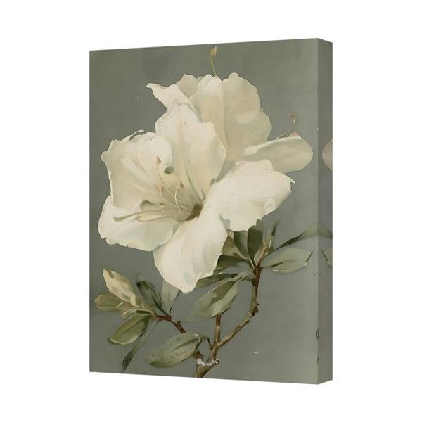 Benjamin Tate Design Canvas Wall Art Contemporary Floral Print Handcrafted In UK On Deep Wood Frame For Living Room Decor