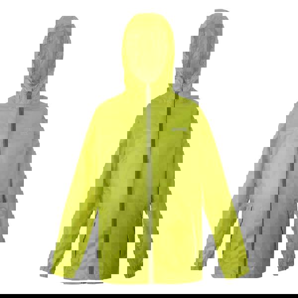 Regatta Great Outdoors Childrens/Kids Pack It Jacket III Waterproof Packaway Black - Grenoble Green