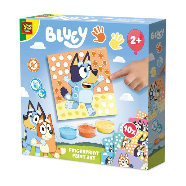 Bluey - Fingerprint paint art