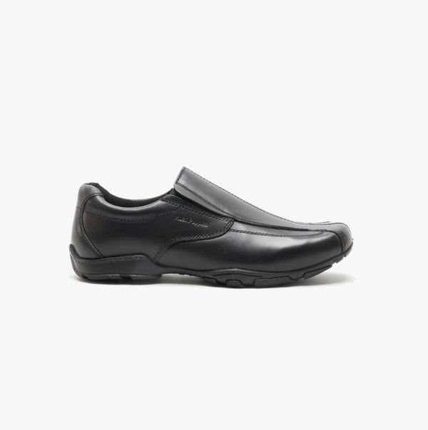 Hush Puppies ELIJAH Boys Leather School Shoes Black