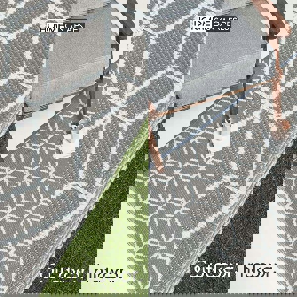 HOMESCAPES Outdoor Rug Luxury Waterproof Reversible, For Garden, Geometric