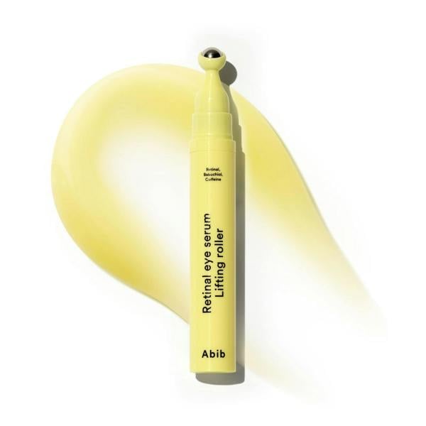 Abib Retinal Eye Serum Lifting Roller 15ml – anti-aging under-eye treatment formulated with retinal and peptides for firming and elasticity available at Atelier De Glow UK.
