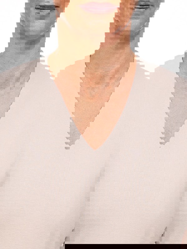 PennyPlain High Back V-neck Top - Cloud