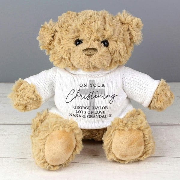 Personalised Memento Company Personalised On Your Christening Teddy Bear