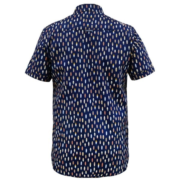 Duke Mens D555 Hackford Short-Sleeved Shirt - Navy