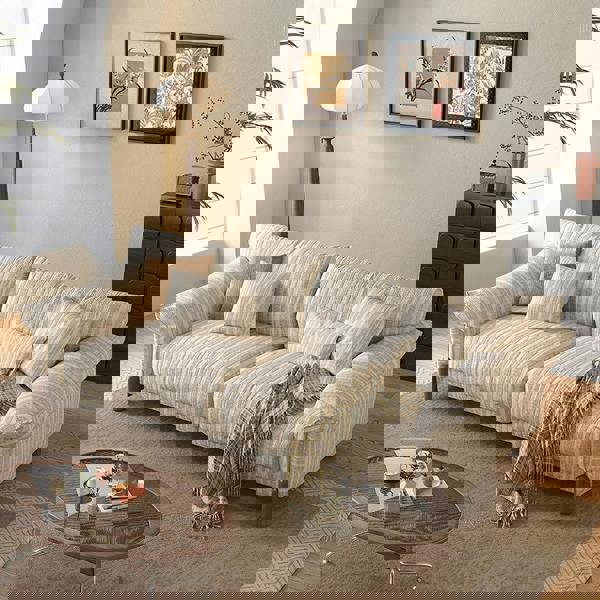 Eclat Two Seater Sofa, Linen or Chenille-Weilai Concept