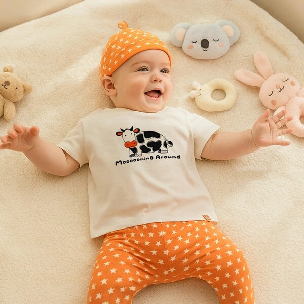 Lucy & Sam Cow & Star Two Pack Leggings