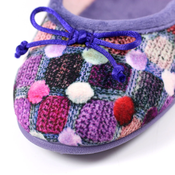 Lunar Womens/Ladies Magic Spotted Slippers - Purple