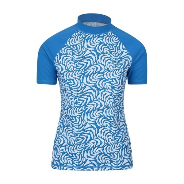 Mountain Warehouse Womens Leaves Rash Top - Bright Blue