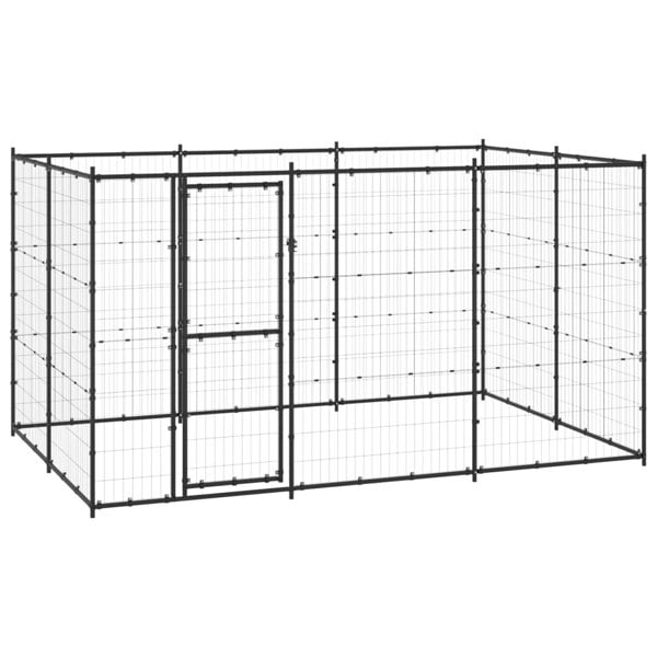 Berkfield Outdoor Dog Kennel Steel 7.26 m2