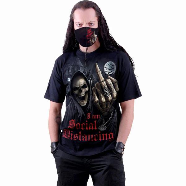 Spiral Direct SOCIAL DISTANCE - T-Shirt Black