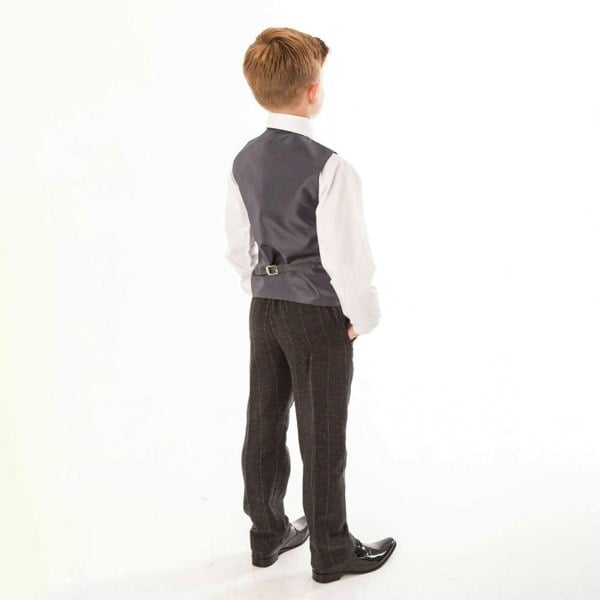 Peaky Rascals Michael - Grey Tweed Check 5 Piece - UK Flower Girl Boutique