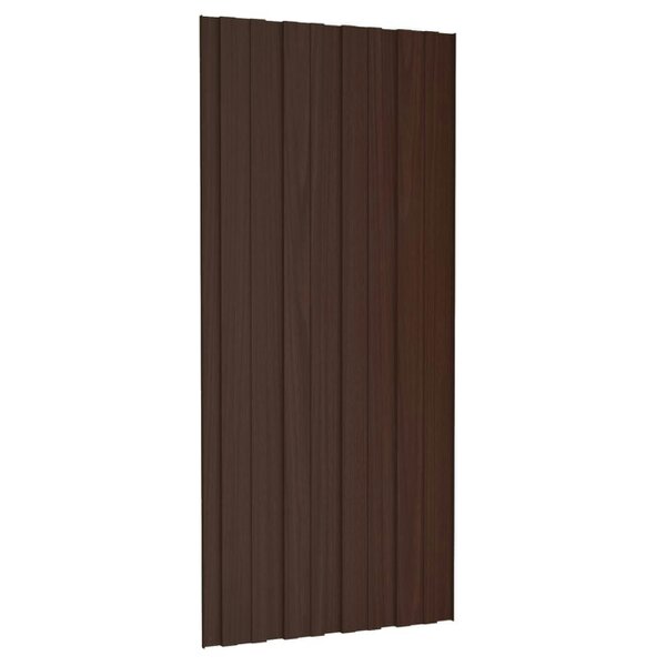 Berkfield Roof Panels 36 pcs Galvanised Steel Brown 100x45 cm