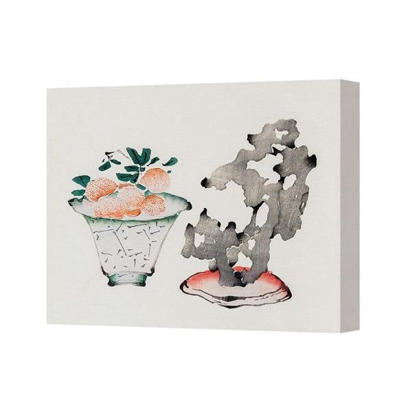 Benjamin Tate Design Canvas Art Print Still Life Orange Fruits Vase Watercolor Wall Decor