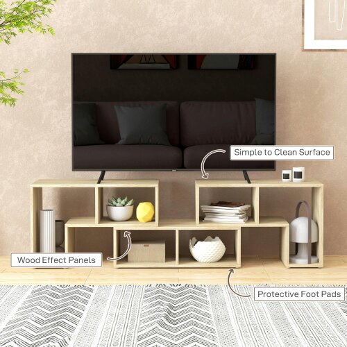 Wyld Haus Tota 134cm Natural Wood Effect 3 Block Modular TV Stand