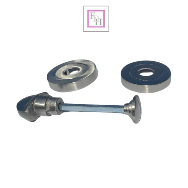 EDH Door Hardware Satin Bathroom Thumb Turn Lock WC Toilet Door Privacy Catch Fire Rated