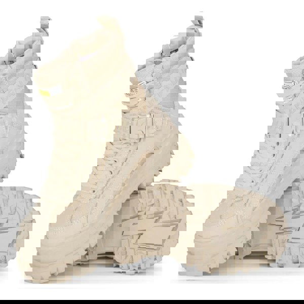 Buffalo ASPHA COM1 - Women’s Beige Combat Platform Boots