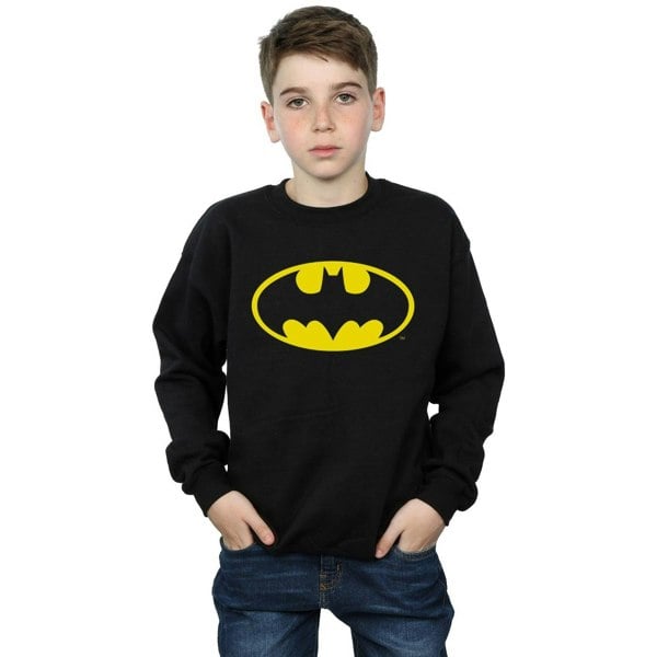 Batman Boys Logo Cotton Sweatshirt - Black