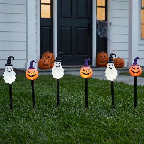 Garden Greatness 6 Pack Spooky Halloween Stake Lights